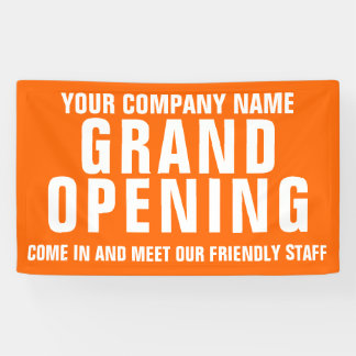 Grand opening business signage banner