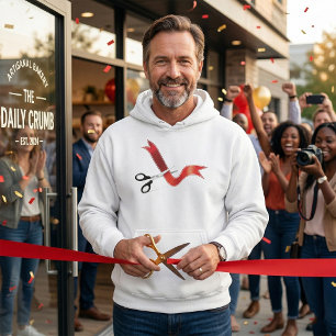 Grand Opening Celebration Scissors Cutting Ribbon  Hoodie