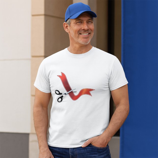 Grand Opening Celebration Scissors Cutting Ribbon  T-Shirt (Creator Uploaded)
