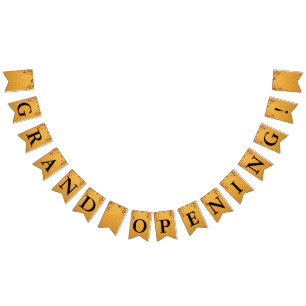 Grand Opening Faux Gold Glitter Gold Balloons Bunting