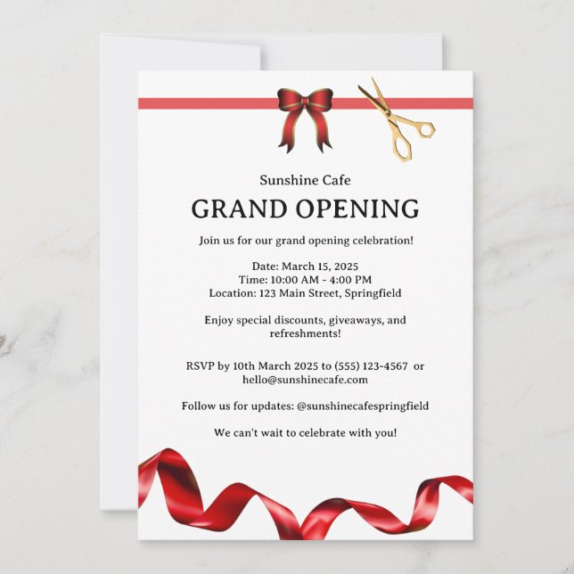 Grand Opening Invitation  (Front)