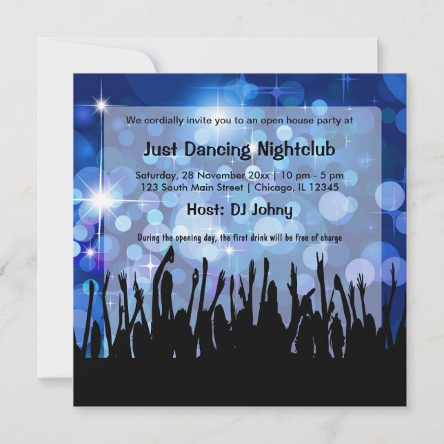 Grand Opening Nightclub Invitation (Front)