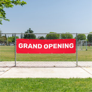 Grand Opening Red Small Business Large Banner