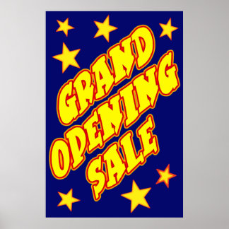 GRAND OPENING RETAIL SALE POSTER