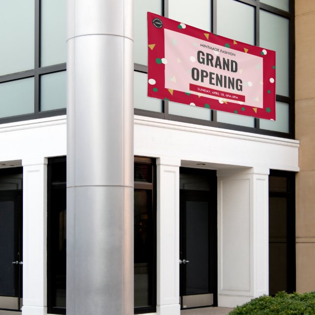 Grand Opening Small Business Promotional Banner (Outside Building)