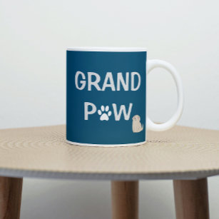 Grand Paw Grandfather Dog Grandpa Father's Day Coffee Mug