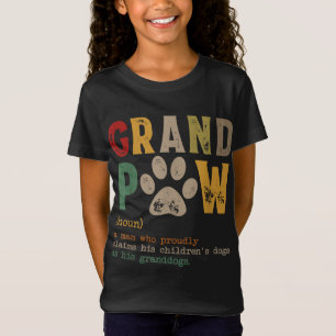 Grand Paw Grandpa Dog Dad Definition Pawpa Father' T-Shirt