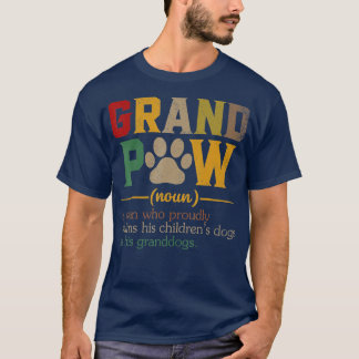 Grand Paw Grandpa Dog Dad Definition Pawpa Fathers T-Shirt