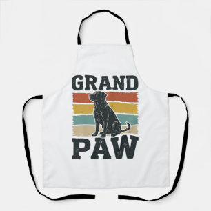 Grand Paw Vintage Dog Grandpa Shirt Design_1 Apron