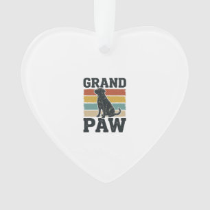 Grand Paw Vintage Dog Grandpa Shirt Design_1 Ornament