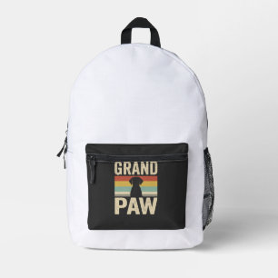 Grand Paw Vintage Dog Retro Printed Backpack