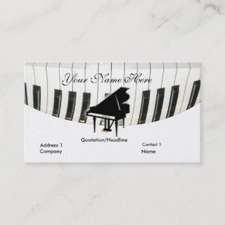Grand Piano and Keyboard Business Card