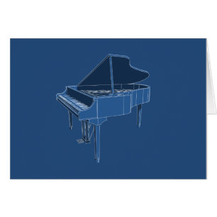 Grand Piano: Blueprint Painting: