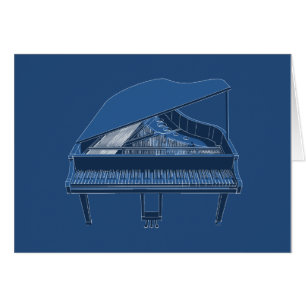 Grand Piano: Blueprint Painting:
