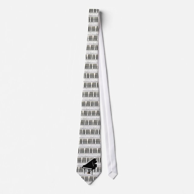 Grand Piano Keyboard & Notes Tie (Front)