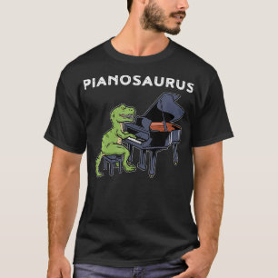 Grand Piano Kids Pianist Gift Dinosaur Music Pian T-Shirt