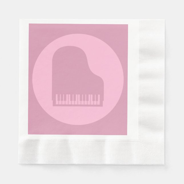 Grand Piano Music Art CUSTOM COLOR Napkin (Front)