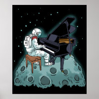 Grand Piano Music Pianist Gift Astronaut Piano