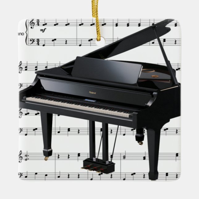 Grand Piano Ornament (Front)