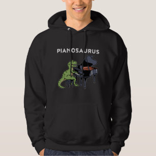 Grand Piano Pianist Gift Dinosaur Music Piano  Hoodie