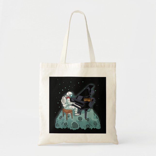 Grand Piano Shirt Kids Pianist Gift Astronaut Musi Tote Bag (Front)