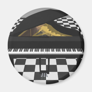 Grand Piano & Tile Floor: 3D Model: Magnet