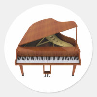 Grand Piano: Wood Finish: 3D Model: