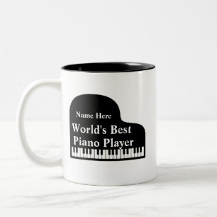 Grand Piano World's Best Piano Player  Two-Tone Coffee Mug
