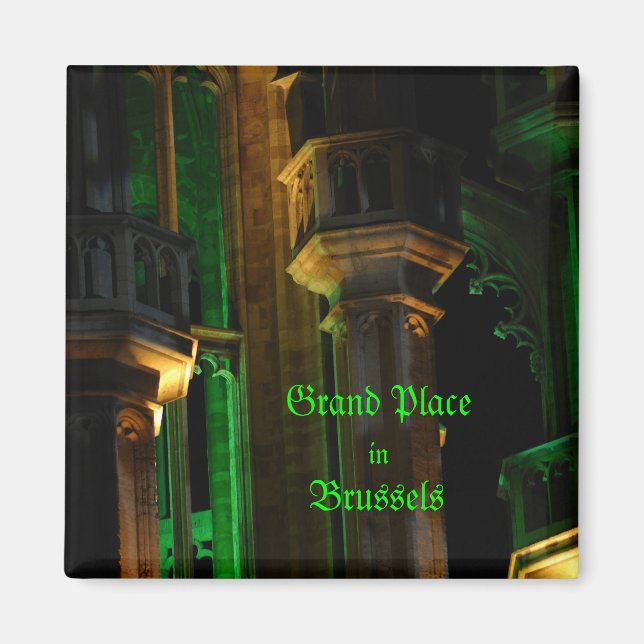 Grand Place at night Magnet (Front)