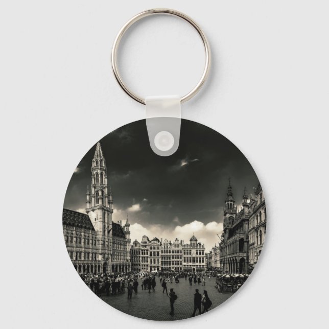 Grand-Place, Brussels, Belgium Key Ring (Front)