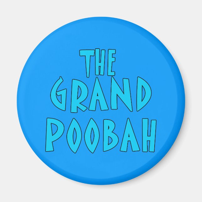Grand Poobah Blue Font Products Magnet (Front)