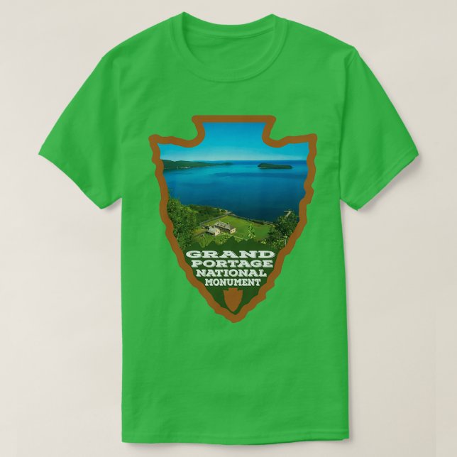 Grand Portage National Monument arrowhead  T-Shirt (Design Front)