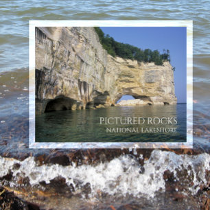 Grand Portal Point, Pictured Rocks, Michigan Postcard