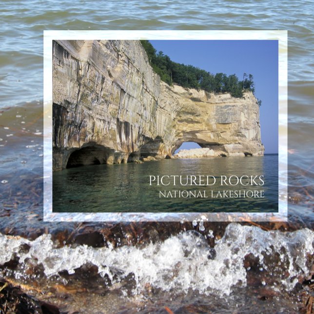 Grand Portal Point, Pictured Rocks, Michigan Postcard (Creator Uploaded)