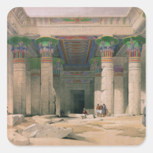 Grand Portico of the Temple of Philae, Nubia Square Sticker