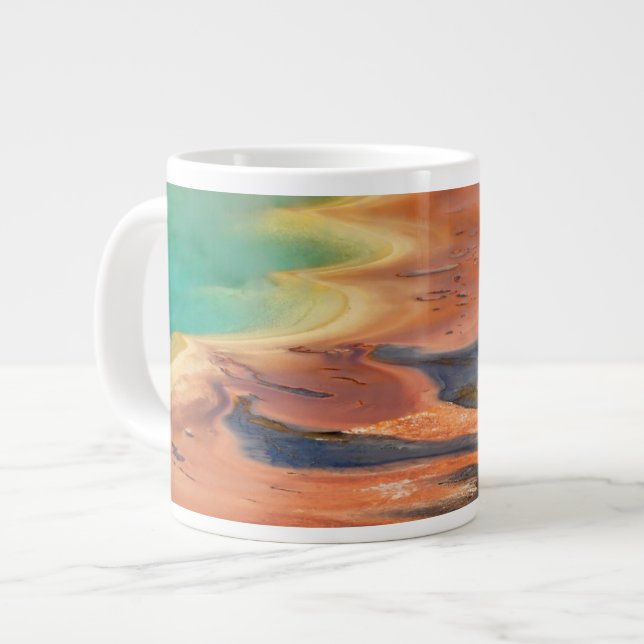 Grand Prismatic Spring Runoff Large Coffee Mug (Front Left)