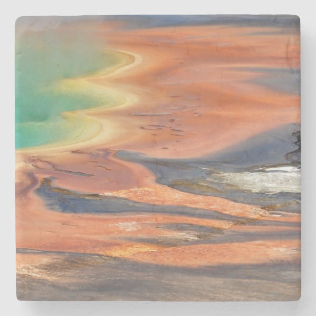 Grand Prismatic Spring Runoff Stone Coaster (Front)
