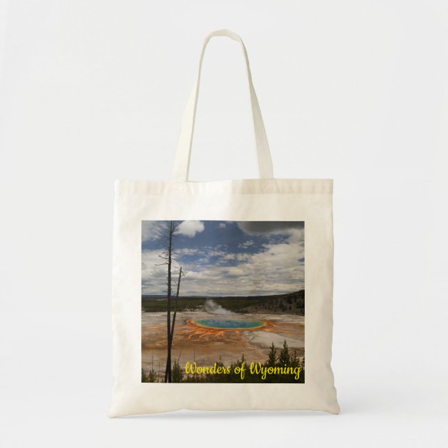 Grand Prismatic Spring | Wonders of Wyoming Tote Bag (Front)