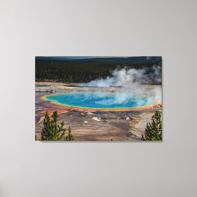 Grand Prismatic Spring Yellowstone National Park Canvas Print (Front)