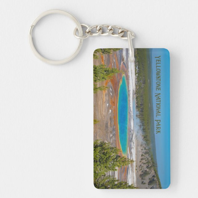 Grand Prismatic Spring Yellowstone National Park Key Ring (Front)