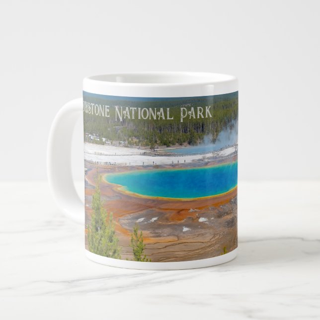 Grand Prismatic Spring Yellowstone National Park Large Coffee Mug (Front Left)