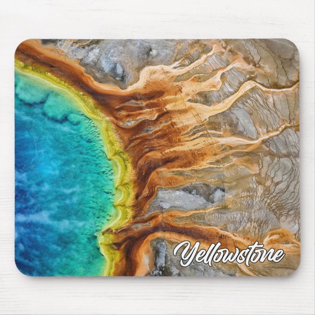 Grand Prismatic Spring Yellowstone National Park Mouse Pad (Front)