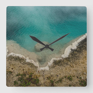 Grand Prismatic Yellowstone Square Wall Clock