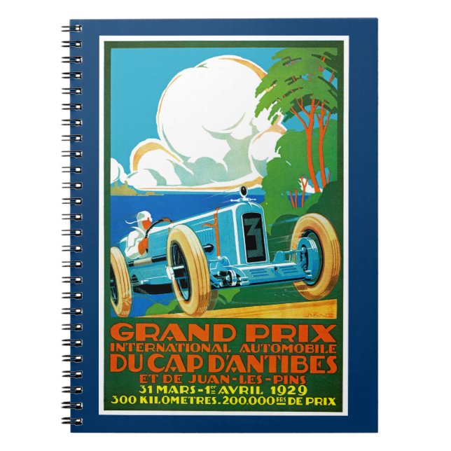 Grand Prix Du Cap d'Antibes Spiral Notebook (Front)