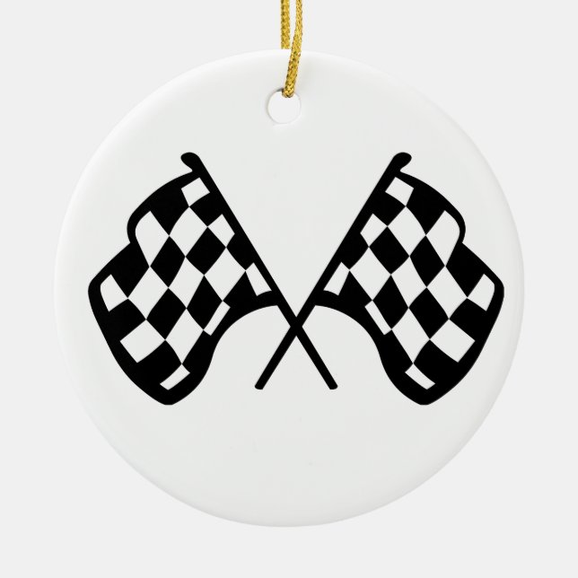 Grand Prix Flags Ceramic Tree Decoration (Front)