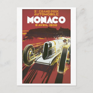 Grand Prix Monaco Avril 1930 Postcard