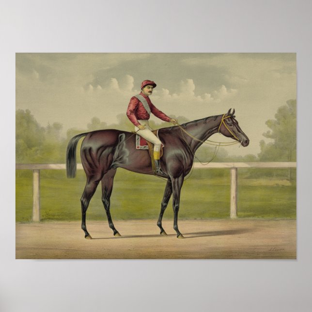 Grand Racer Kingston - Vintage Horse Racing Poster (Front)