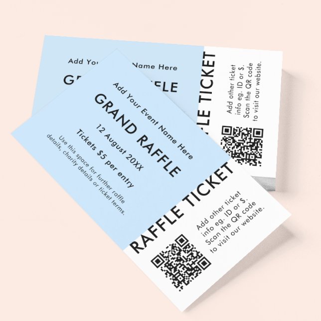 Grand Raffle Prize Draw QR Code Blue Event Ticket (Creator Uploaded)