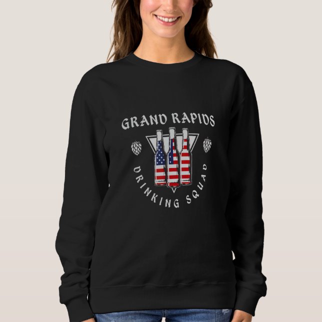 Grand Rapids Drinking Team Captain Michigan Craft  Sweatshirt (Front)