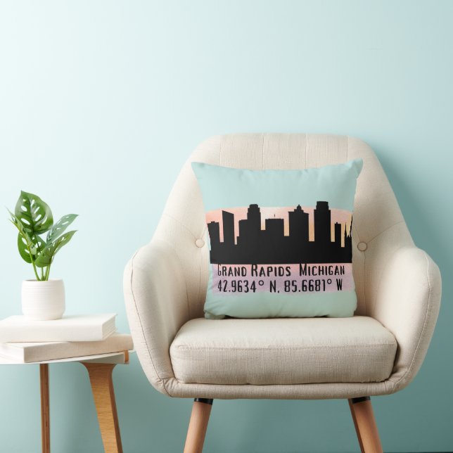 Grand Rapids MI City Skyline  Cushion (Chair)